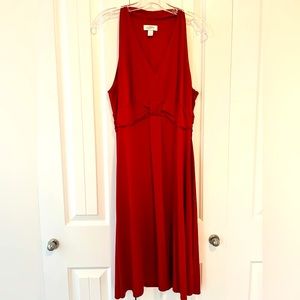Ann Taylor LOFT Holiday Red Dress Size 14 NWOT